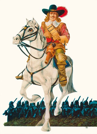 Oliver Cromwell (színes litográfia) alkotó: Richard Hook