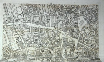 London városának 1813-ban kiadott terve (metszet) (lásd 247354-247357) alkotó: Richard Horwood