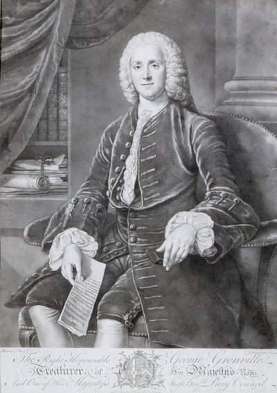 George Grenville (1712-70) (litho) alkotó: Richard Houston