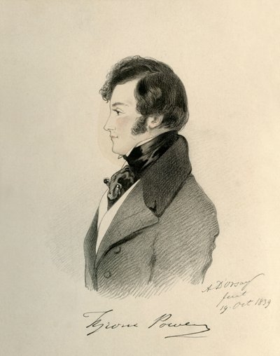 Tyrone Power, 1839. alkotó: Richard James Lane