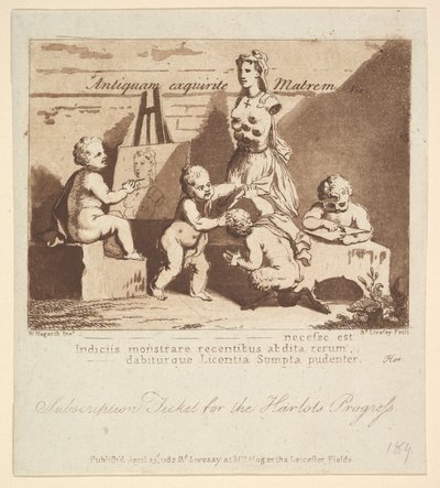 Fiúk kukucskálnak a természetben, 1782. alkotó: Richard Livesay