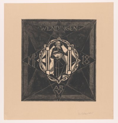 Borítóterv ehhez: Wendingen, 1918 alkotó: Richard Nicolaüs Roland Holst (signed by artist)