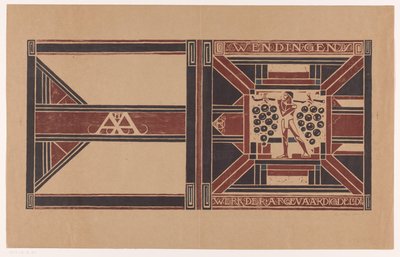 Borítóterv ehhez: Wendingen, 1921 A delegált tagok munkája (cím a tárgyon) alkotó: Richard Nicolaüs Roland Holst (signed by artist)