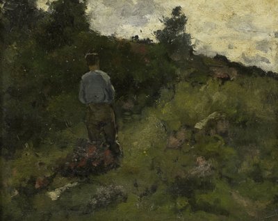 Egy gazda sétál az erdő peremén alkotó: Richard Nicolaüs Roland Holst