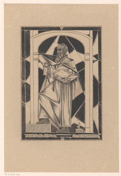 The Master Builder (eredeti cím az objektumon) Vázlatterv a De Bouwmeester festményhez (cím a tárgyon) alkotó: Richard Nicolaüs Roland Holst