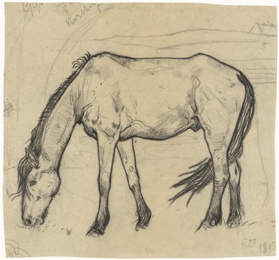 Legelő ló Noordwijkban alkotó: Richard Nicolaüs Roland Holst