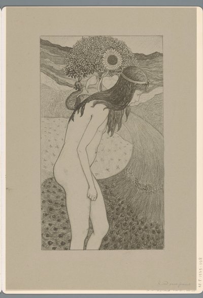 Gyermek pávával (cím a tárgyon) alkotó: Richard Nicolaüs Roland Holst