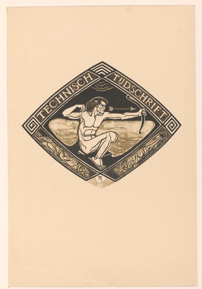 Borítóterv a következőhöz: Műszaki Magazin, 1914 alkotó: Richard Nicolaüs Roland Holst
