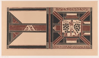 Borítóterv ehhez: Wendingen, 1921 A delegált tagok munkája (cím a tárgyon) alkotó: Richard Nicolaüs Roland Holst
