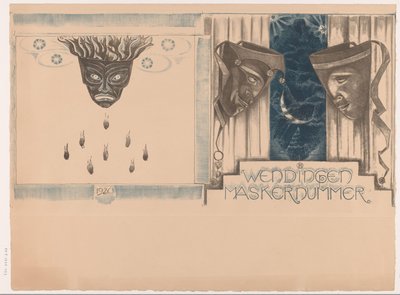 Borítóterv a következőhöz: Twists, Mask Number, 1920 alkotó: Richard Nicolaüs Roland Holst