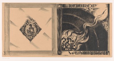 Borítóterv a következőhöz: Wendingen, Toorop, 1928 alkotó: Richard Nicolaüs Roland Holst