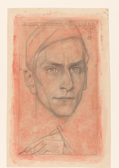 Essers B. fafaragó portréja alkotó: Richard Nicolaüs Roland Holst