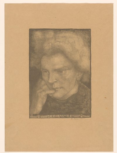 Egy ismeretlen nő portréja Dedie A RR (cím az objektumon) alkotó: Richard Nicolaüs Roland Holst