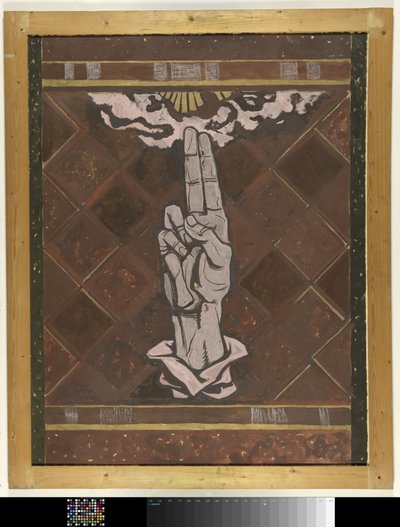 Fekélyes kéz; terve a hágai legfelsőbb bíróság márványdísz figurájához alkotó: Richard Nicolaüs Roland Holst
