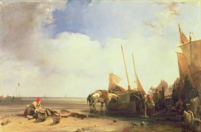 Picardiai tengerparti jelenet, 1826 körül (olaj, vászon) alkotó: Richard Parkes Bonington