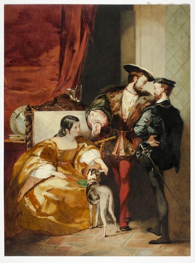 I. Ferenc és Étampes hercegnője alkotó: Richard Parkes Bonington