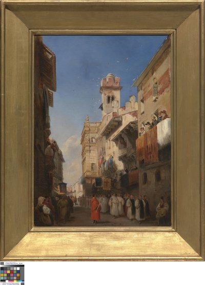 Feldvonulás Veronában alkotó: Richard Parkes Bonington