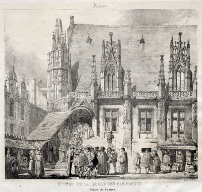 Rouen: A Salle des Pas Perdus, az Igazságügyi Palota bejárata alkotó: Richard Parkes Bonington