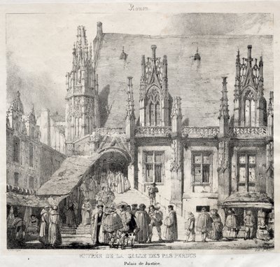 Rouen: A Salle des Pas Perdus, az Igazságügyi Palota bejárata alkotó: Richard Parkes Bonington