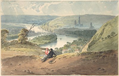 Rouen, kilátás Bon-Secours-ból alkotó: Richard Parkes Bonington