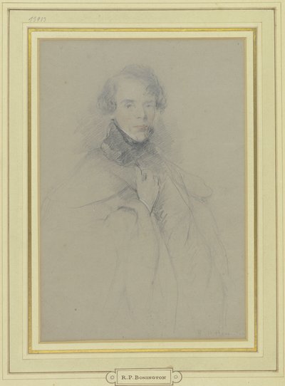 Önarckép köpenyben, térdkép alkotó: Richard Parkes Bonington