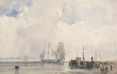 Szállítás egy torkolatban, valószínűleg Quilleboeuf közelében alkotó: Richard Parkes Bonington