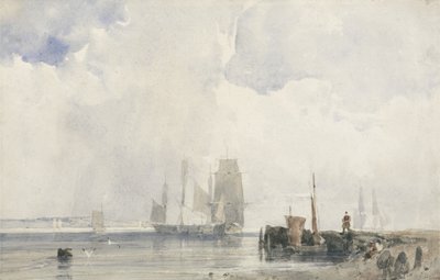 Szállítás torkolatban (papíron grafittal) alkotó: Richard Parkes Bonington