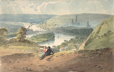 Rouen látképe a Szent Katalin-dombról, 1821-22. alkotó: Richard Parkes Bonington