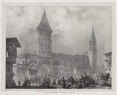 Festői és romantikus utazások az ókori Franciaországban, Franche-Comté: Tournus apátsági templom alkotó: Richard Parkes Bonington