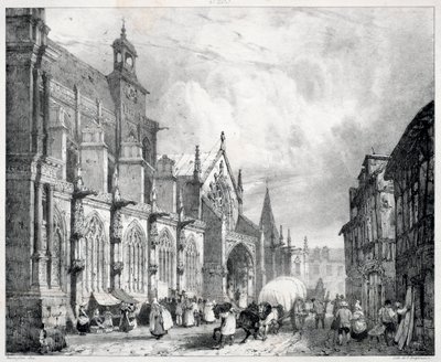 Festői és romantikus utazások az ókori Franciaországban, Normandiában..., 1824. alkotó: Richard Parkes Bonington