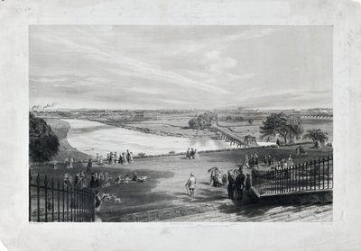 Avenham  Miller Park, 1870 körül (színezett litó, papír) alkotó: Richard Parminter Cuff