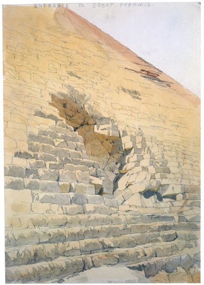 A Nagy Piramis bejárata, Egyiptom, 19. század alkotó: Richard Phene Spiers