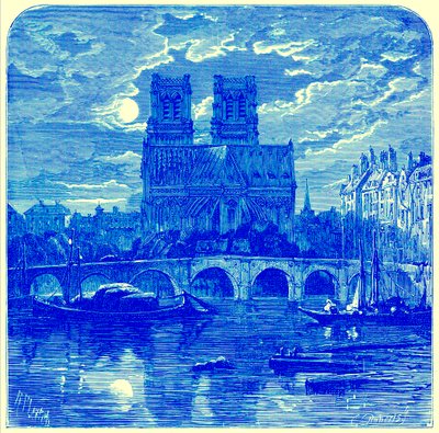 Notre Dame székesegyház, Samuel Green „French Pictures” című illusztrációja, 1878-ban megjelent (digitálisan javított kép) alkotó: Richard Principal (after) Leitch