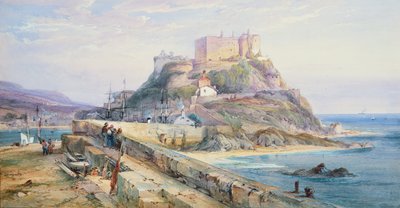 Mont Orgueil kastély, Gorey, Jersey, 1876 alkotó: Richard Principal Leitch