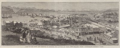 Dunedin városának és kikötőjének része, Otago fővárosa, Új-Zéland alkotó: Richard Principal Leitch