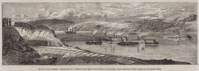 A polgárháború Amerikában, a Potomac hadsereg egy részének beszállása Alexandriában, Washington közelében alkotó: Richard Principal Leitch