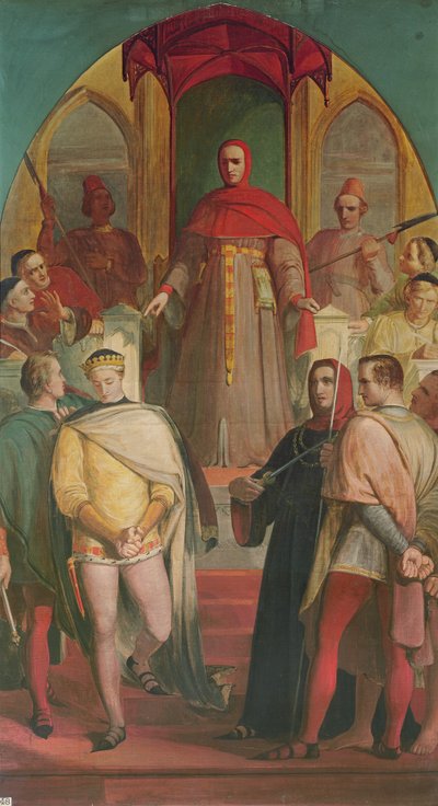Henrik herceg (1387-1422) elismeri Gascoigne bíró (1350-1419 körül) tekintélyét 1845 alkotó: Richard Redgrave