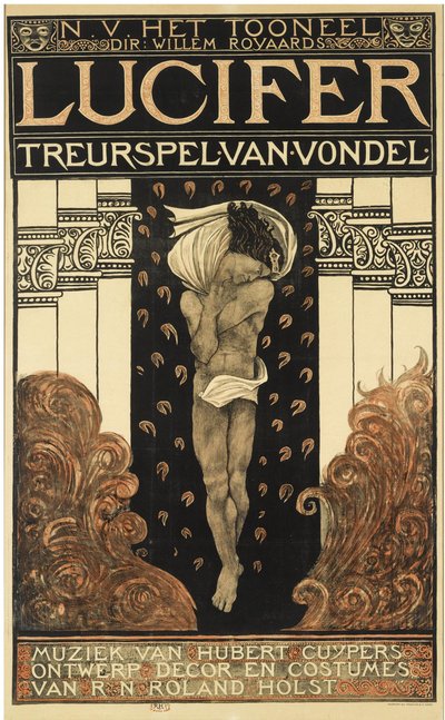 A Lucifer című darab plakátja, 1910 alkotó: Richard Roland Holst