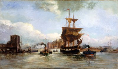 „Leaving West Bute dokk, Cardiff”, 1861-1916 alkotó: Richard Short