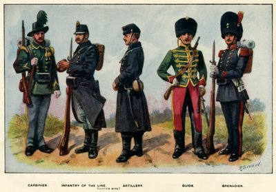 A belga hadsereg típusai, 1919. alkotó: Richard Simkin