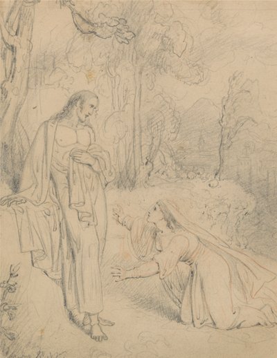 Krisztus megjelenik Mária Magdolnának (János 20:13-14) alkotó: Richard Westall