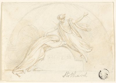 Tervezés a temetési emlékműhöz alkotó: Richard Westall