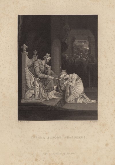 Eszter Ahasvérus előtt alkotó: Richard Westall