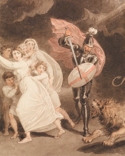 Nagyszív harca Grimmel alkotó: Richard Westall
