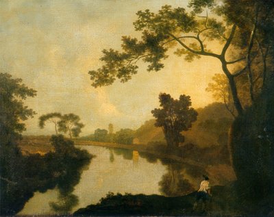 Folyami látkép a parton lévő alakokkal, 1760 körül (olaj, vászon) alkotó: Richard Wilson