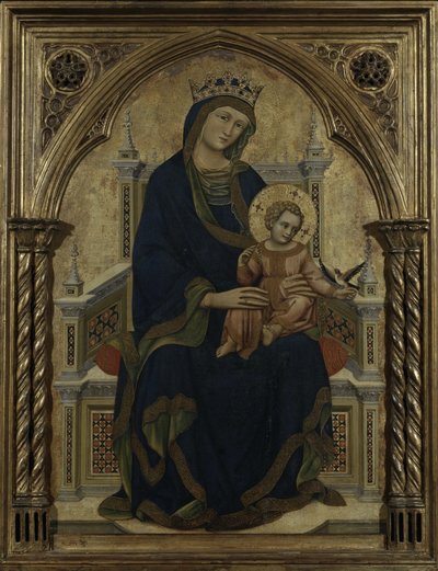 Szűz és Gyermek trónolt, 1350 körül alkotó: Ridolfo di Arpo Guariento