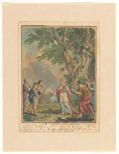Telemachus és Mentor megérkezik Calypso nimfához Telemachus sorozat (sorozat címe) alkotó: Rienk Keyert
