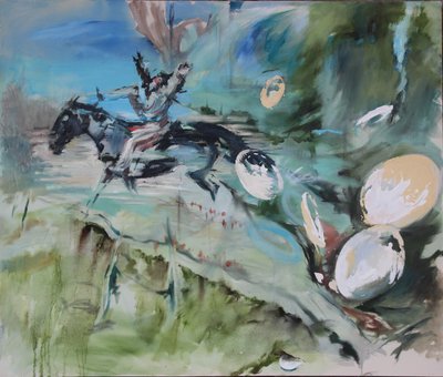 Stuntman Interruption, 2015 (akvarell) alkotó: Rob D Davies