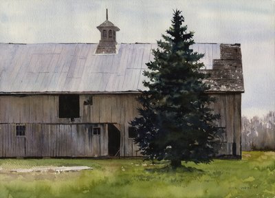 April Morning, 2008 (akvarell, papír) alkotó: Rob Wood