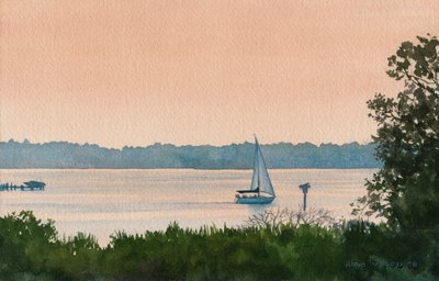 Sailing Home, 2008 (akvarell, papír) alkotó: Rob Wood